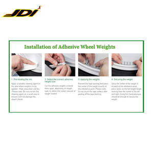 Pb/kurşun tekerlek ağırlığı yapışkan bant (5g + 10g) X4, 5gx12 60g/şerit - Product Image 5