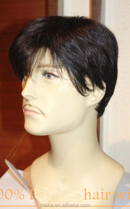 Venta al por mayor <span class=keywords><strong>corto</strong></span> máquina hombres Peluca de cabello humano - Product Image 2