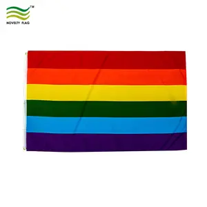 Printed 3x5FT Rainbow Pride Flag Banner Rainbow LGBTQ Gay Lesbian Love Equal Wholesale