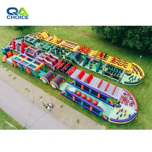 Komersial Anak Bermain Inflatable Bouncy Puri Inflatable Kendala Park