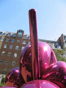 Métal Art Célèbre Moderne Poli En Plein Air Jardin En Acier Inoxydable Ballon Fleur Magenta par Jeff Koons - Product Image 4