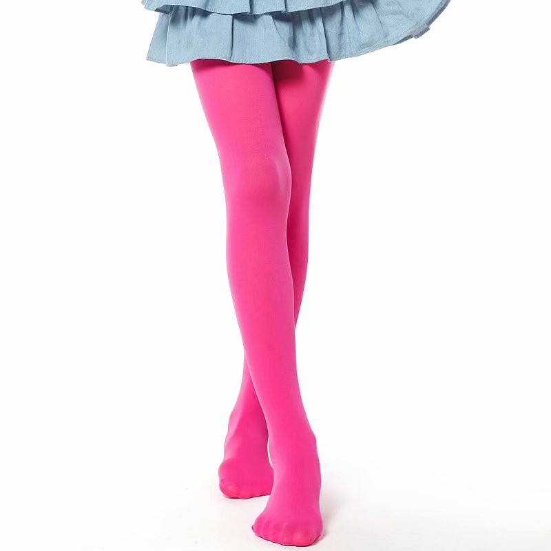 Весенне-осенние стильные детские колготки розово-красные балетные колготки для девочек бархатные колготки для ребенка