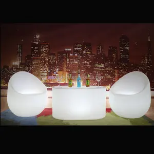 Outdoor afstandsbediening rgb kleur veranderende led verlichte barkrukken plastic glow stoel