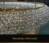 Vente en gros Plafonnier encastré en cristal pour hôtel villa, lustre de banquet à LED