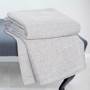 2020 Populaire Stijl Chevron Katoen Visgraat Gooien Deken - Product Image 2