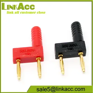 LKCL581 RCA Konektor Sirkuit Pendek 12 Mm, 1 Hingga 2 Colokan Pisang