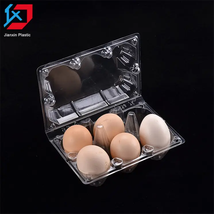 2018 حزمة نفطة pvc المتاح 10 بيضة علبة بلاستيكية
