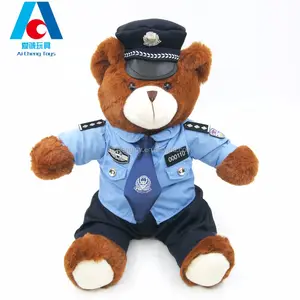 25Cm Pluche Politieagent Teddybeer Pluche Solider Beer Speelgoed