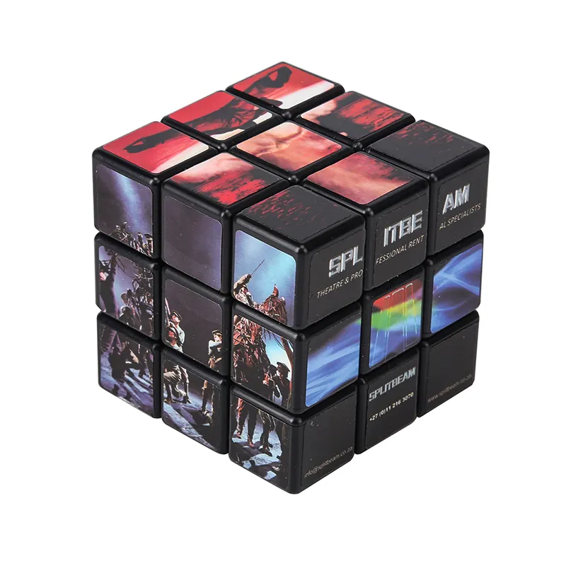 Custom Druck Logo Werbe Produkte Anpassen Puzzle Magic Cube 3D Foto Spielzeug für Kinder Kunststoff