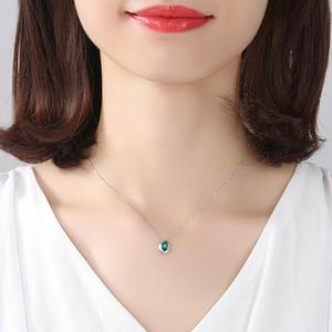 CZCITY-collar de piedra de nacimiento para mujer, colgante ovalado pequeño, joyería para mujer, cadena de plata de ley, collar de mujer - Product Image 4