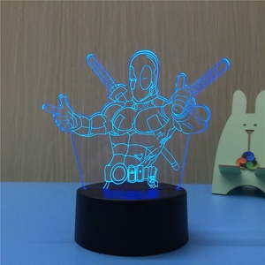 Lámpara de noche de <span class=keywords><strong>Spiderman</strong></span> para niños, luz LED de 7 colores, ilusión 3D, decoración creativa de visión LED - Product Image 3