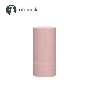 Glossy Pink BPA Free AS Plastic Twist Up Round Empty Deodorant Containers 50ml Blush Stick Container Deodorant Tubes Packaging