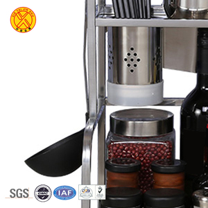 Sáng Tạo Chrome Dao Đũa Gia Vị Giá Tổ Chức Giá Bếp Có Thể Điều Chỉnh - Product Image 6