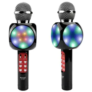 Karaoke microfone wireless bluetooth, com cancelamento de ruído, condensador elétrico amplificador