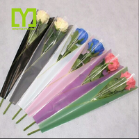 Vente chaude Personnalisé En Plastique Transparent Bopp Matériel Unique Bouquet De Fleurs Manches Pour Opp Emballage Fleur Manches