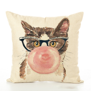 Schöne Katze dekorative Wurf Baumwolle Leinen Kissen bezug Kissen bezug für Sofa Schlafzimmer Auto - Product Image 2
