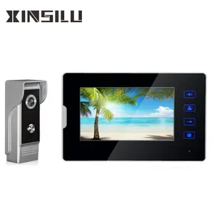 Xinsilu 7英寸触摸屏显示器，带门铃摄像头可视对讲系统，用于家庭可视门电话对讲系统