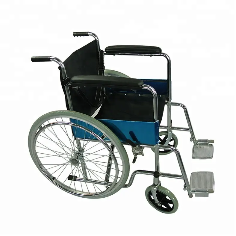 Cadeira de roda manual de aço 809 moderna/leve dobrável, preço da cadeira de rodas
