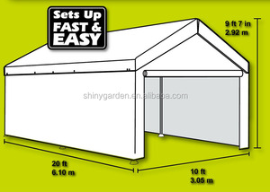 Kits de pièces de Carport coupe-vent à cadre <span class=keywords><strong>en</strong></span> acier <span class=keywords><strong>en</strong></span> toile pliable unique - Product Image 4