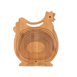 سلة فواكه دوارة قابلة للطي من الخيزران - Product Image 4