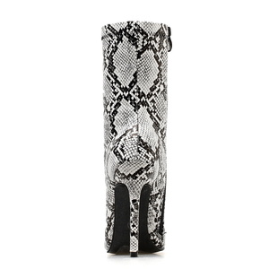 WETKISS Matura Sexy Stivali di pelle di Serpente Delle Donne di <span class=keywords><strong>Cerniera</strong></span> di Gomma di Alta Tacchi A Spillo Stivali Donna Stivaletti Moda pelle di serpente stivaletti - Product Image 3