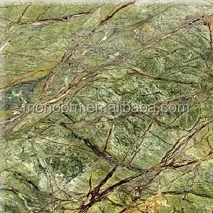 Hutan hujan Hijau marmer slab, granit hijau untuk countertops