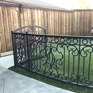 High quality cheap faux galvanized decorative antique short wrought iron fence