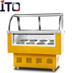 Vitrina de exhibición de helado comercial Congelador profundo de helado portátil pequeño vertical - Product Image 2