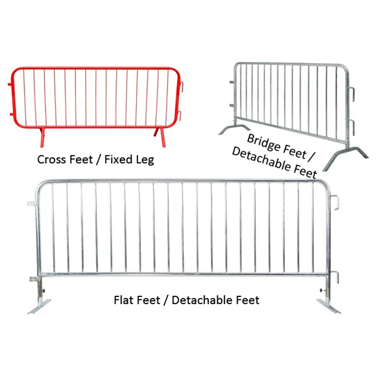 Yüksek Kaliteli Konser Çıkarılabilir Kalabalık Kontrolü Metal Çit Bariyer