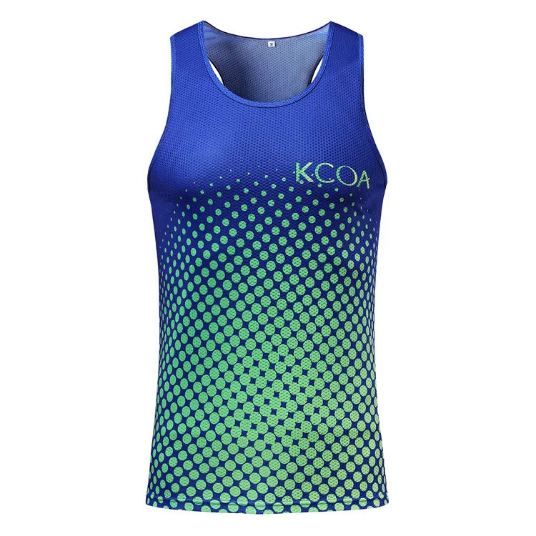 New Style Sublimation Printed Custom 100% Polyester Running singlet