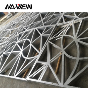 Modern stil lazer kesim mimari delikli alüminyum cephe kaplama panelleri taş malzeme ile Metal çelik perde duvarları - Product Image 5