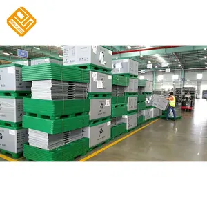 Công nghiệp Có Thể Gập Lại Ráp Kho Số Lượng Lớn Di Chuyển Bin Nhựa Hộp Pallet