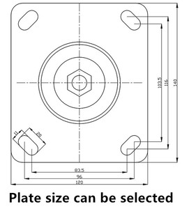 <span class=keywords><strong>4</strong></span> Zoll Hochleistungs-Nachlauf Hochtemperatur-Lenkrad 150 Grad - Product Image 6