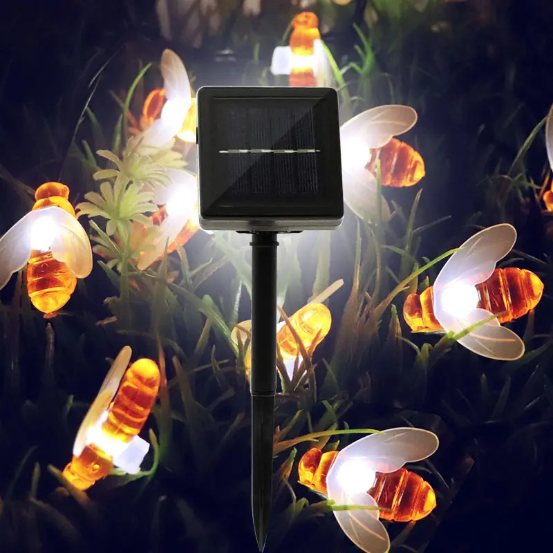 Vendita calda 7 meter 30 led api cafe lampadine ha condotto la luce della stringa solare
