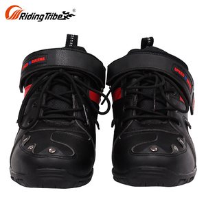 Punta de acero corto moto botas al aire libre para motocicleta Riding Racing botas hombres - Product Image 1