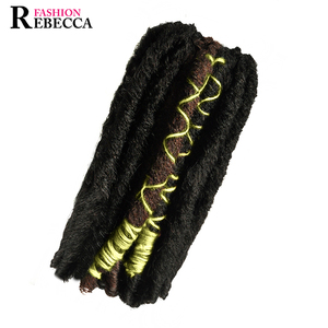 Rebecca Faux Locs Tóc Crochet Bện 12 Inch Mềm Chịu Nhiệt Tổng Hợp Phần Mở Rộng Tóc 12 Đứng/Gói Phần Mở Rộng Tóc - Product Image 2