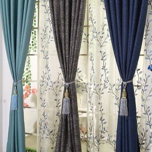 New Phong Cách Bắc Âu <span class=keywords><strong>Net</strong></span> Đỏ Khâu Linen Rèm Full Shade Vải Sheer <span class=keywords><strong>Voile</strong></span> Organza Cho Rèm Vải - Product Image 2