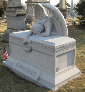 Estatua de mármol de Ángel tumbado, escultura para decoración de cementerio - Product Image 6