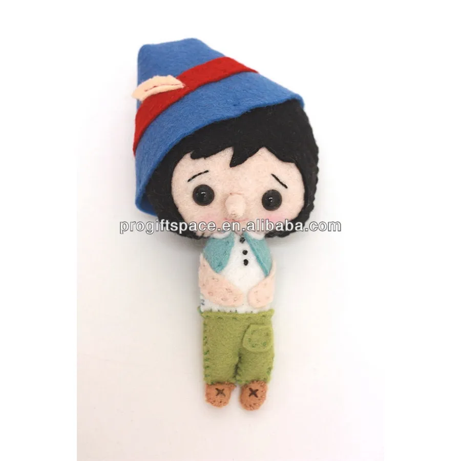 สินค้าใหม่ขายดีสําหรับปี 2024 เป็นมิตรกับสิ่งแวดล้อมสักหลาดคุณภาพ Pinocchio ตุ๊กตาสักหลาดสําหรับเด็กที่ทําในประเทศจีน