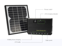 Mini Enerji Tasarruflu İç Mekan Monokristal Silikon Lityum İyon Güneş Paneli Ev İçin LED Işıklar