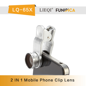 0.65X <span class=keywords><strong>objetivo</strong></span> gran angular de 2 en 1 Tablet PC lente Clip Universal con 6X lente <span class=keywords><strong>Macro</strong></span> - Product Image 2