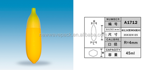 45/80Ml Màu Vàng Chuối Hình Dạng Nhựa Lotion Chai/Kem Tay Bao Bì Ống Container - Product Image 4
