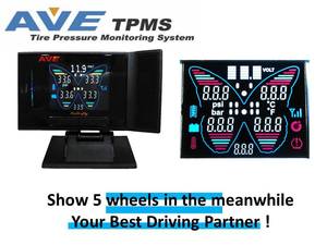 AVE Color LCD Cool <b>TPMS</b> for Lexus ( Tire Pressure Monitoring System) 2nd pressure suitable for Off road - Product Image 2