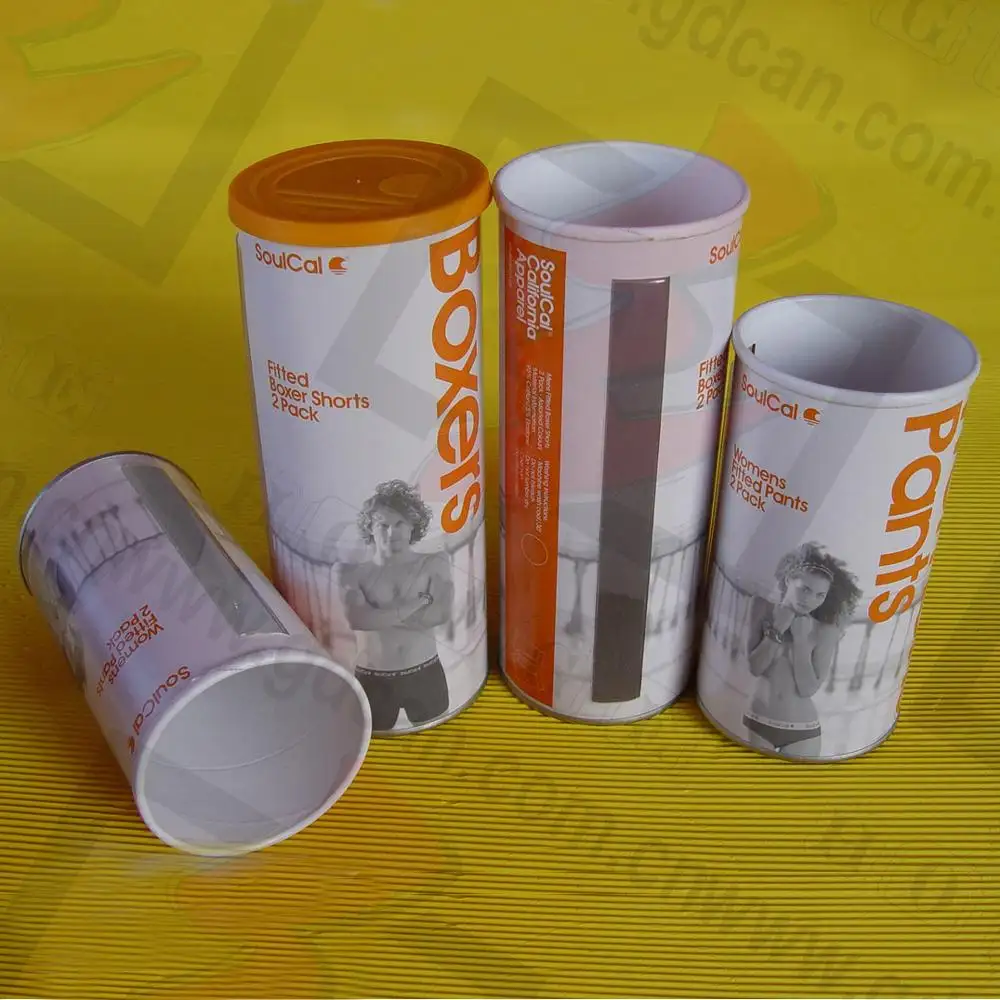 luxury paper tube gift box for fitted boxer shorts packaging