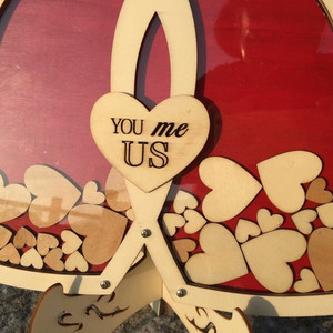 Sách Khách Mời Đám Cưới Hình Trái Tim Đôi Màu Đỏ Hàng Mới Về - Product Image 4