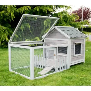 Nueva Casa de conejo de madera con balcón - Product Image 5