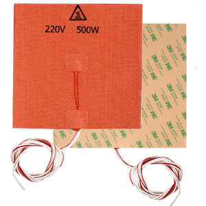 De silicona de 200X200mm 220 V 500 W con termistor y 3 M adhesivo para cubo <span class=keywords><strong>Prusa</strong></span> <span class=keywords><strong>i3</strong></span> 3D impresora de calor del calentador de cama - Product Image 5