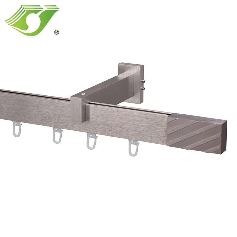 Starcoco — rail à rideau coulissant robuste avec profil carré en aluminium, 1 pièce