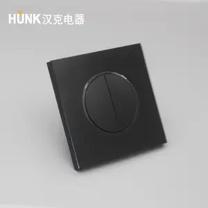 black colour High quality two gang push button switch with LED indicator