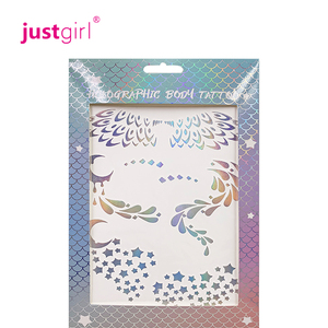 Feuille de <span class=keywords><strong>tatouage</strong></span> holographique temporaire pour enfants, transfert à l'eau, métallique, 1 pièce - Product Image 4